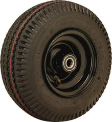 Hamilton - 10 Inch Diameter x 2-3/8 Inch Wide, Rubber Caster Wheel - 480 Lb. Capacity, 3 Inch Hub Length, 1 Inch Axle Diameter, Straight Roller Bearing - Apex Tool & Supply