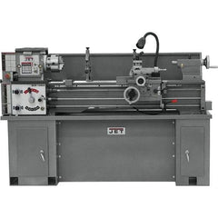 Jet - 13" Swing, 40" Between Centers, 230 Volt, Single Phase Bench Lathe - 5MT Taper, 2 hp, 60 to 1,240 RPM, 1-3/8" Bore Diam, 32" Deep x 45" High x 71" Long - Apex Tool & Supply