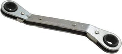 Proto - 11mm x 13mm 12 Point Ratcheting Offset Box Wrench - Double End, 9/64" Head Diam x 1/2" Head Thickness, 6-1/2" OAL, Steel, Chrome Finish, 25° Offset - Apex Tool & Supply