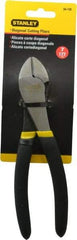 Stanley - 7-1/8" OAL, 1/2" Capacity, Cutting Pliers - 53/64" Jaw Length x 1-11/64" Jaw Width, Round Head, Cushion Grip Handle - Apex Tool & Supply