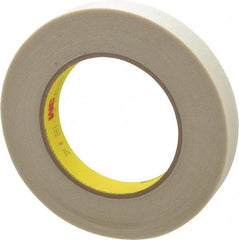 3M - 60 Yd Long x 3/4" Wide, Series 361, White Silicone Glass Cloth Tape - 7.5 mil Thick, 182 Lb/In Tensile Strength - Apex Tool & Supply