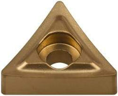 Kennametal - T221 P Grade KC850 Carbide Turning Insert - TiC/TiCN/TiN Finish, 60° Triangle, 1/4" Inscr Circle, 1/8" Thick, 1/64" Corner Radius - Apex Tool & Supply