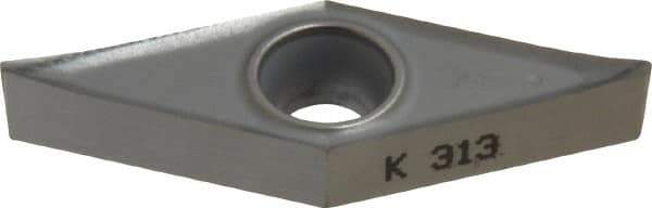 Kennametal - VBGT331 HP Grade K313 Carbide Turning Insert - Uncoated, 35° Diamond, 3/8" Inscr Circle, 3/16" Thick, 1/64" Corner Radius - Apex Tool & Supply