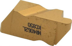 Kennametal - 4062NR Grade KC850, 3.18mm Cutting Width Carbide Grooving Insert - 3.81mm Max Depth of Cut, Left Hand, 1.59mm Corner Radius, TiC/TiCN/TiN Finish - Apex Tool & Supply