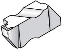 Kennametal - 2M220NG K Grade KC5025, 2.2mm Cutting Width Carbide Grooving Insert - 2.79mm Max Depth of Cut, Right Hand, 0.19mm Corner Radius, TiAlN Finish - Apex Tool & Supply