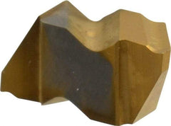 Kennametal - 2002NP K Grade KC730, 3.68mm Cutting Width Carbide Grooving Insert - 2.79mm Max Depth of Cut, Right Hand, 0.09mm Corner Radius, TiN Finish - Apex Tool & Supply