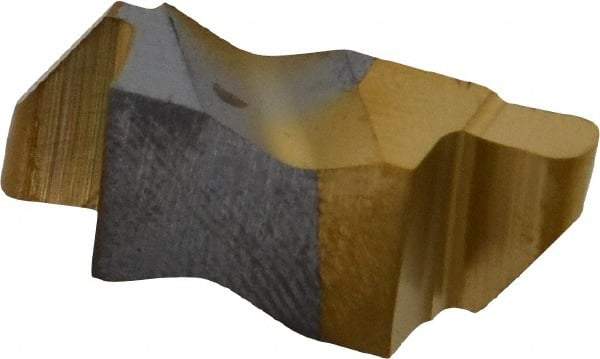 Kennametal - 3047NRP Grade KC730, 2.39mm Cutting Width Carbide Grooving Insert - 3.81mm Max Depth of Cut, Right Hand, 1.19mm Corner Radius, TiN Finish - Apex Tool & Supply