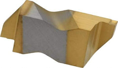 Kennametal - 3062NG K Grade KC730, 1.58mm Cutting Width Carbide Grooving Insert - 2.39mm Max Depth of Cut, Right Hand, 0.19mm Corner Radius, TiN Finish - Apex Tool & Supply