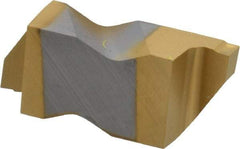 Kennametal - 3078NG K Grade KC730, 1.98mm Cutting Width Carbide Grooving Insert - 2.39mm Max Depth of Cut, Right Hand, 0.19mm Corner Radius, TiN Finish - Apex Tool & Supply
