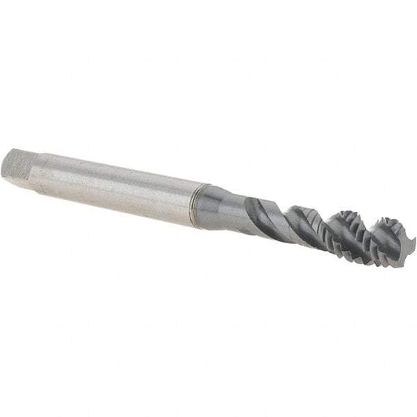 Emuge - 5/16-18 UNC 3 Flute 2B Bottoming Spiral Flute Tap - Cobalt, TiCN Finish, 3.543" OAL, Right Hand Flute, Right Hand Thread, Series Enorm - Apex Tool & Supply