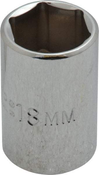 Proto - 1/2" Drive, Standard Hand Socket - 6 Points, 1-1/2" OAL, Chrome Finish - Apex Tool & Supply