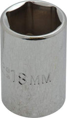 Proto - 1/2" Drive, Standard Hand Socket - 6 Points, 1-1/2" OAL, Chrome Finish - Apex Tool & Supply