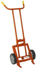 Wesco Industrial Products - 1,000 Lb Load Capacity, 55 Gal Drum Hand Truck - 24-1/2" Wide x 62" High, 2 Wheels - Apex Tool & Supply