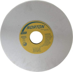 Norton - 7" Diam x 1-1/4" Hole x 1/4" Thick, L Hardness, 100 Grit Surface Grinding Wheel - Aluminum Oxide, Type 1, Fine Grade, 3,600 Max RPM, Vitrified Bond, No Recess - Apex Tool & Supply