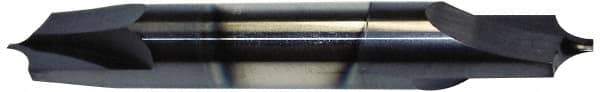 Accupro - 0.05" Radius, 3/16" Mill Diam, 2 Flute Solid Carbide Corner Rounding End Mill - Double End, AlTiN Finish, 2" OAL, 3/16" Shank Diam - Apex Tool & Supply