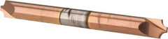 Accupro - 0.062" Radius, 3/16" Mill Diam, 2 Flute Solid Carbide Corner Rounding End Mill - Double End, TiCN Finish, 2" OAL, 3/16" Shank Diam - Apex Tool & Supply