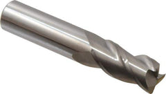 Accupro - 3/4", 3 Flute, Single End, Solid Carbide, 0.06" Corner Radius End Mill - 4" OAL, 40° Helix, Right Hand Flute, 1-1/2" LOC, Right Hand Cut - Apex Tool & Supply