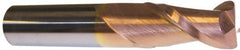 Accupro - 5/8" Diam 2 Flute Solid Carbide 0.045" Corner Radius End Mill - Apex Tool & Supply