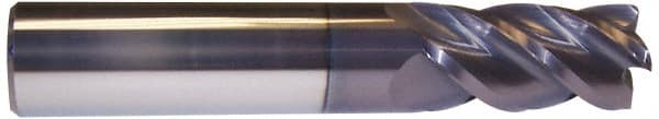 Accupro - 1" Diam 4 Flute Solid Carbide 0.015" Corner Radius End Mill - Apex Tool & Supply