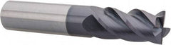 Accupro - 5/8", 4 Flute, Single End, Solid Carbide, 0.01" Corner Radius End Mill - 3-1/2" OAL, 40° Helix, Right Hand Flute, 1-1/4" LOC, Right Hand Cut - Apex Tool & Supply