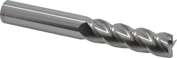Accupro - 5/8", 4 Flute, Single End, Solid Carbide, 0.01" Corner Radius End Mill - 4-5/8" OAL, 40° Helix, Right Hand Flute, 2-1/8" LOC, Right Hand Cut - Apex Tool & Supply