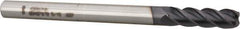 Accupro - 5/16", 4 Flute, Single End, Solid Carbide, 0.06" Corner Radius End Mill - 4" OAL, 40° Helix, Right Hand Flute, 1" LOC, Right Hand Cut - Apex Tool & Supply