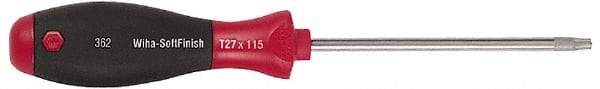 Wiha - T9 Torx Driver - 2.4" Blade Length, Ergonomic Handle - Apex Tool & Supply