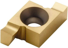 Seco - 102510EAR FA Grade CP500, 2.5mm Cutting Width Carbide Grooving Insert - 2.5mm Max Depth of Cut, Right Hand, TiAlN/TiN Finish - Apex Tool & Supply