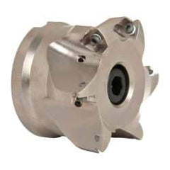 Seco - 6 Inserts, 2.28" Cutter Diam, 0.1" Max Depth of Cut, Indexable High-Feed Face Mill - 1" Arbor Hole Diam, 0.38" Keyway Width, 2" High, R220.21 Toolholder, 218.19-160.. Inserts, Series R220.21 - Apex Tool & Supply