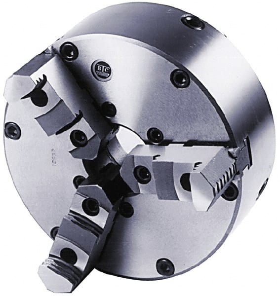 BTC - 3 Jaws, 10" Diam, Self Centering Manual Lathe Chuck - Apex Tool & Supply