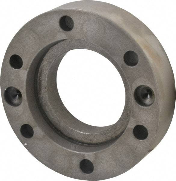 BTC - Adapter Back Plate for 10" Diam Self Centering Lathe Chucks - A2-6 Mount, 2.835" Through Hole Diam - Apex Tool & Supply