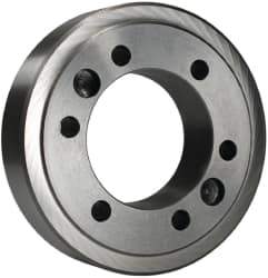 BTC - Adapter Back Plate for 10" Diam Self Centering Lathe Chucks - A2-8 Mount, 2.835" Through Hole Diam - Apex Tool & Supply