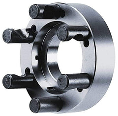 BTC - Adapter Back Plate for 6" Diam Self Centering Lathe Chucks - D1-5 Mount, 1.535" Through Hole Diam - Apex Tool & Supply
