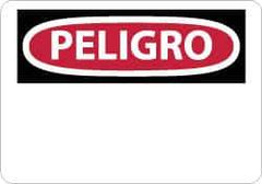 NMC - "Peligro", 10" Long x 14" Wide, Aluminum Safety Sign - Rectangle, 0.04" Thick, Use for Workplace/Safety - Apex Tool & Supply