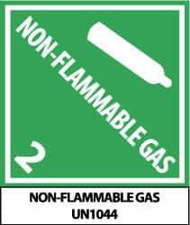 NMC - Non-Flammable - Gas 2 - Non-Flammable Gas - Un1044 Shipping Label - 4-3/4" High x 4" Wide - Apex Tool & Supply