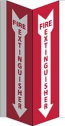 NMC - Fire Extinguisher, Acrylic Fire Sign - 8-3/4" Wide x 16" High - Apex Tool & Supply