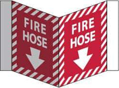 NMC - Fire Hose, Acrylic Fire Sign - 8-3/4" Wide x 5-3/4" High - Apex Tool & Supply