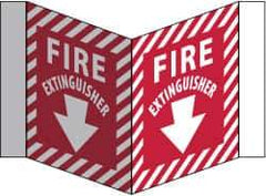 NMC - Fire Extinguisher, Acrylic Fire Sign - 8-3/4" Wide x 5-3/4" High - Apex Tool & Supply