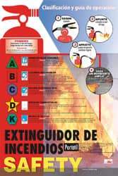NMC - 18" Wide x 24" High Fire Extinguishers Information Poster - Spanish - Apex Tool & Supply