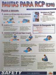 NMC - 18" Wide x 24" High Laminated Paper CPR Information Poster - Spanish - Apex Tool & Supply