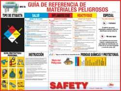 NMC - 24" Wide x 18" High Laminated Paper Hazardous Materials Information Poster - Spanish - Apex Tool & Supply