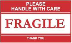 NMC - Please Handle with Care - Fragile - Thank You Shipping Label - 2-1/2" High x 4" Wide - Apex Tool & Supply