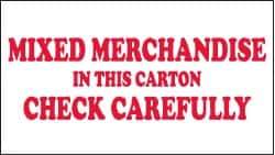 NMC - Mixed Merchandise in This Carton - Check Carefully Shipping Label - 2-1/4" High x 4" Wide - Apex Tool & Supply