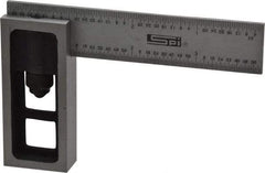 SPI - 4 Inch Long, 4R Double Square - 1/64, 1/32, 1/16 and 1/8 Inch Graduation, Hardened Steel - Apex Tool & Supply