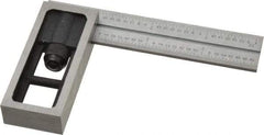 SPI - 4 Inch Long, 16R Double Square - 1/100, 1/64, 1/50 and 1/32 Inch Graduation, Hardened Steel - Apex Tool & Supply