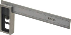 SPI - 6 Inch Long, 16R Double Square - 1/100, 1/64, 1/50 and 1/32 Inch Graduation, Hardened Steel - Apex Tool & Supply