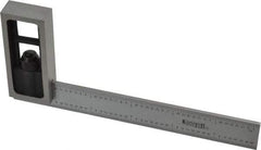 SPI - 6 Inch Long, English and Metric Double Square - 1/64 and 1/32 Inch Graduation, 0.5 and 1mm Graduation, Hardened Steel - Apex Tool & Supply