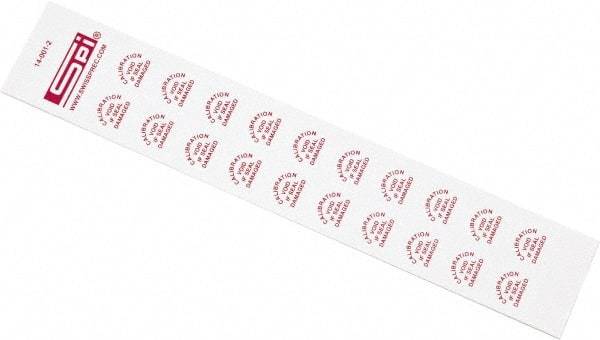 SPI - Inspection Label - Legend: Calibration Void If Seal Damaged, English, Red & White, No Coating - Apex Tool & Supply
