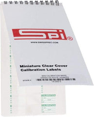 SPI - Calibration Label - Legend: Calibration, English, Green, 1" Long x 5/8" High, No Coating - Apex Tool & Supply