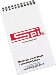 SPI - Calibration Label - Legend: Calibration, English, Red, 1" Long x 5/8" High, No Coating - Apex Tool & Supply